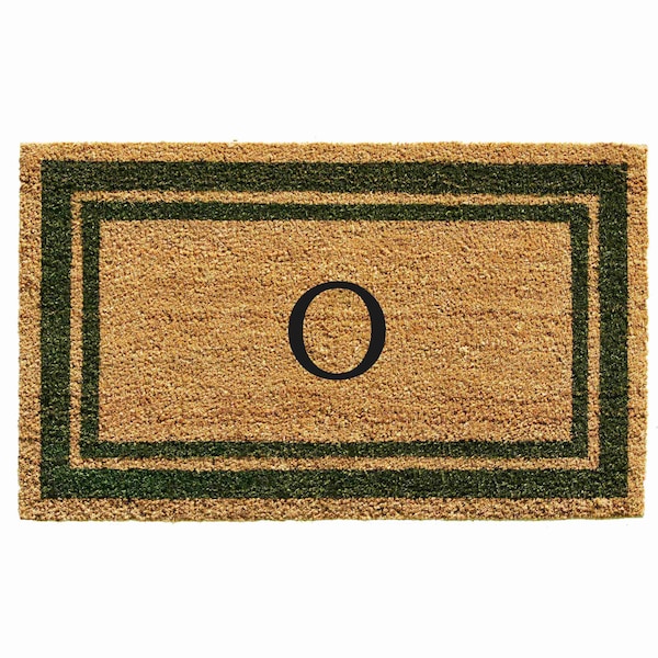 Calloway Mills Monogram Door Mat, Natural, Sage Green, 24 in W x 36 in L 153042436O - main